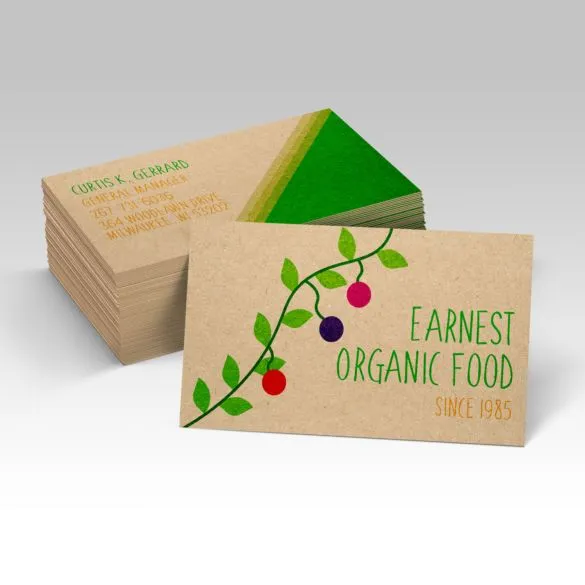 Kraft style business cards